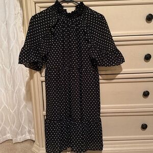 Sezane Ninon Dress Black Polka Dots - Size 6